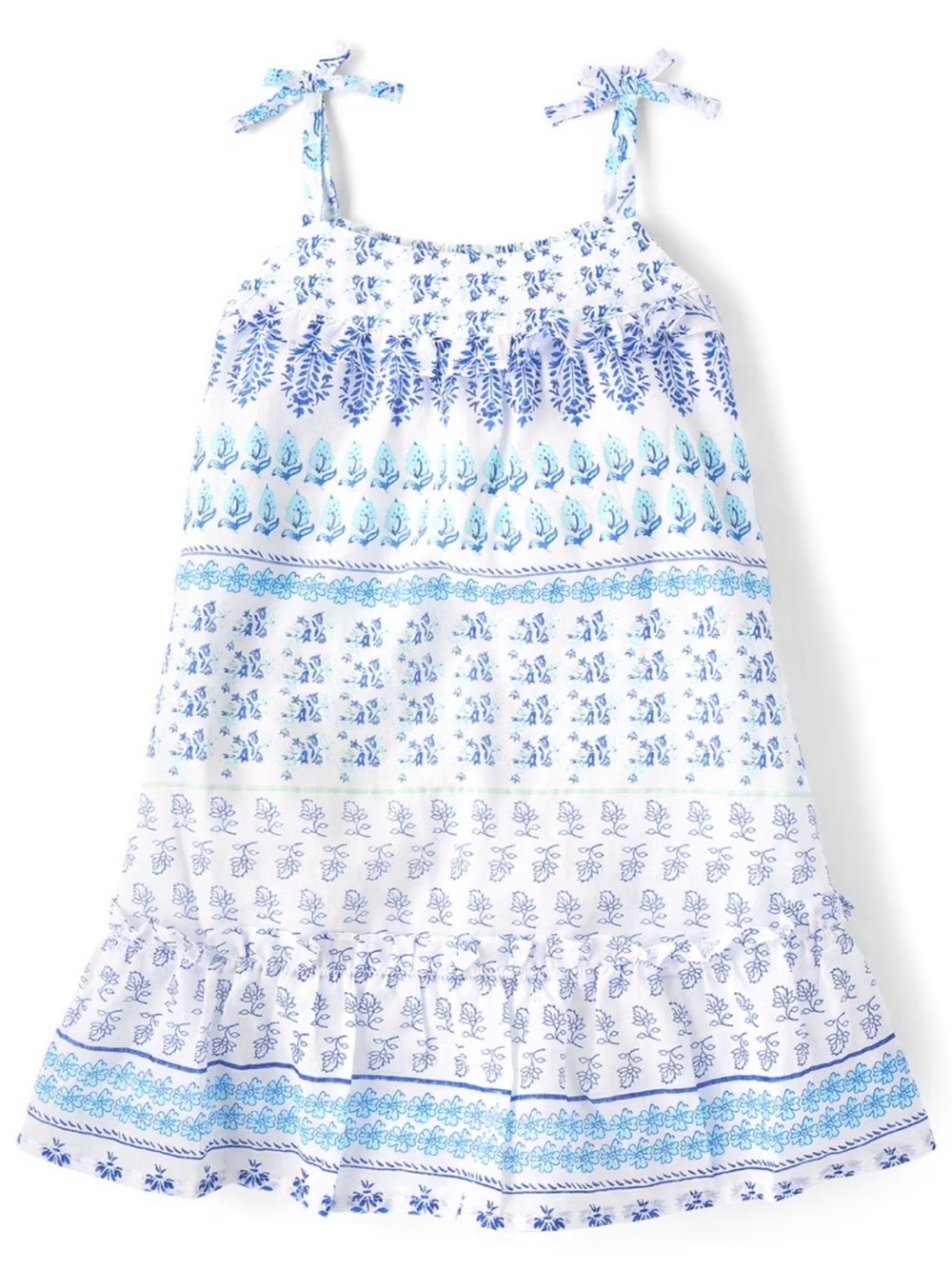 The Children’s Place Blue & White Floral Maxi Dress – 4T
